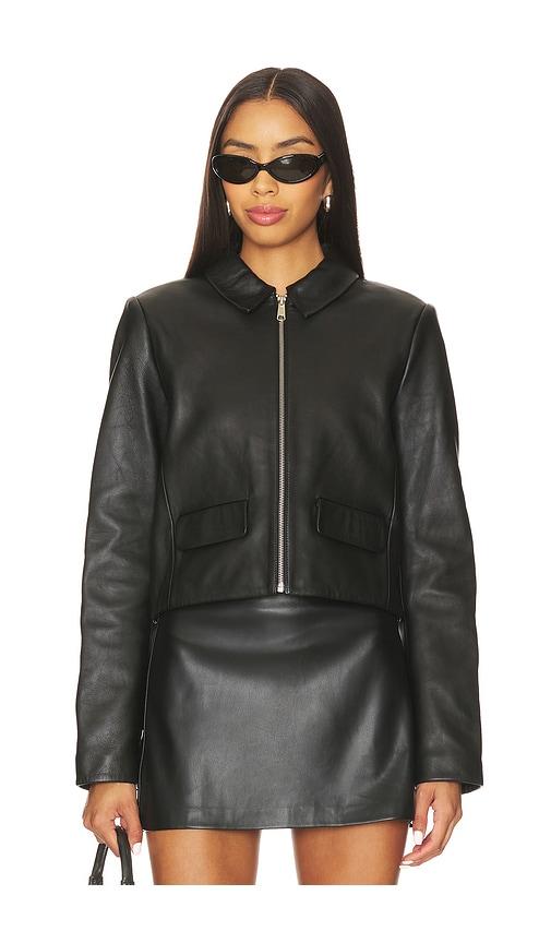 Joe's Jeans Maren Leather Jacket in Black by JOE'S JEANS