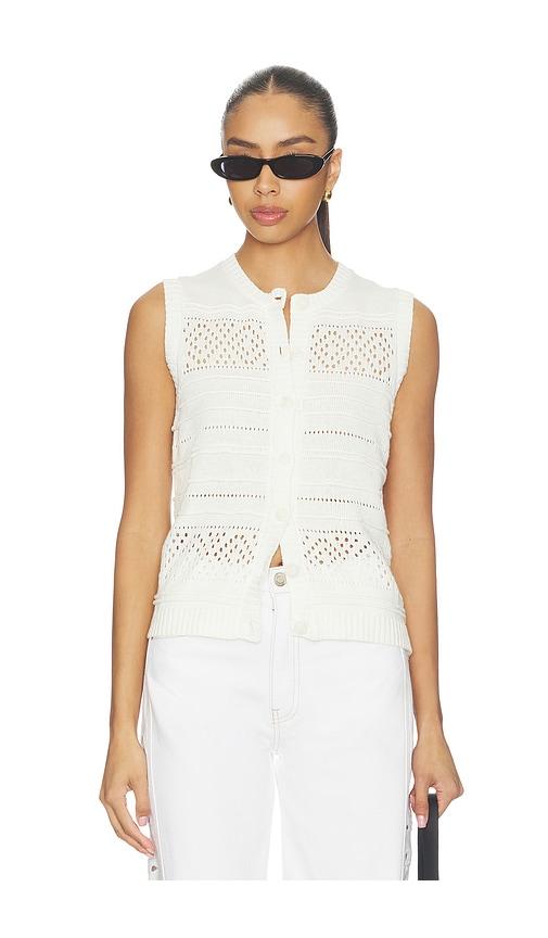 Joe's Jeans The Faye Cardigan Sweater Vest in Ivory by JOE'S JEANS