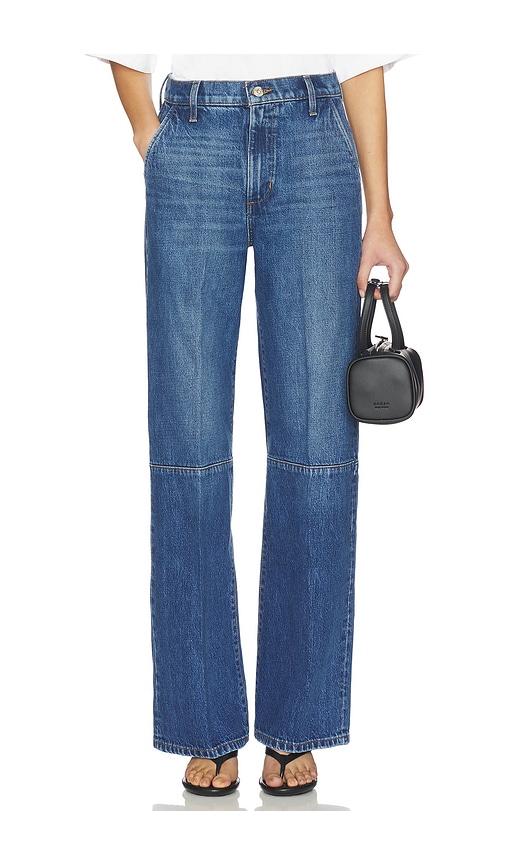 Joe's Jeans The Harlowe Seamed Trouser Wide Leg Jeans in Blue by JOE'S JEANS