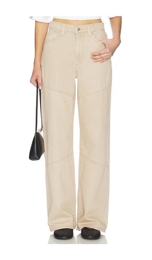Joe's Jeans The Harlowe Seamed Wide Leg Jeans in Tan by JOE'S JEANS