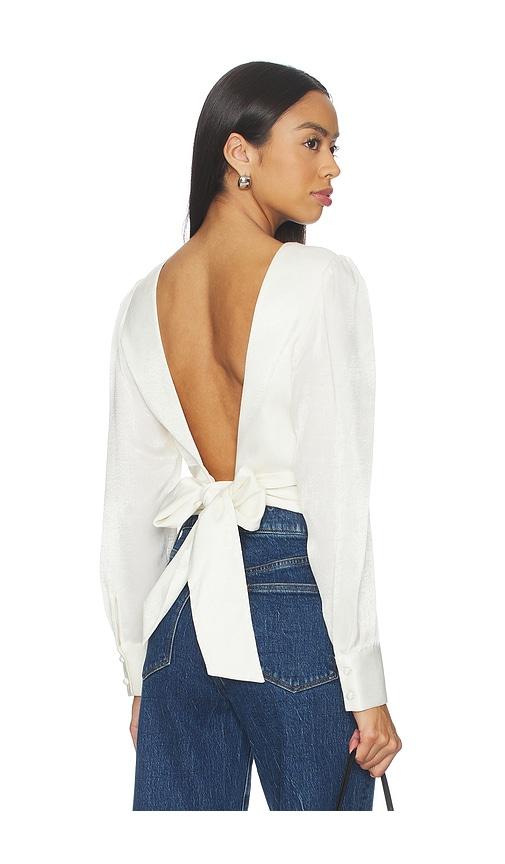 Joe's Jeans The Marie Tie Back Blouse in Cream by JOE'S JEANS