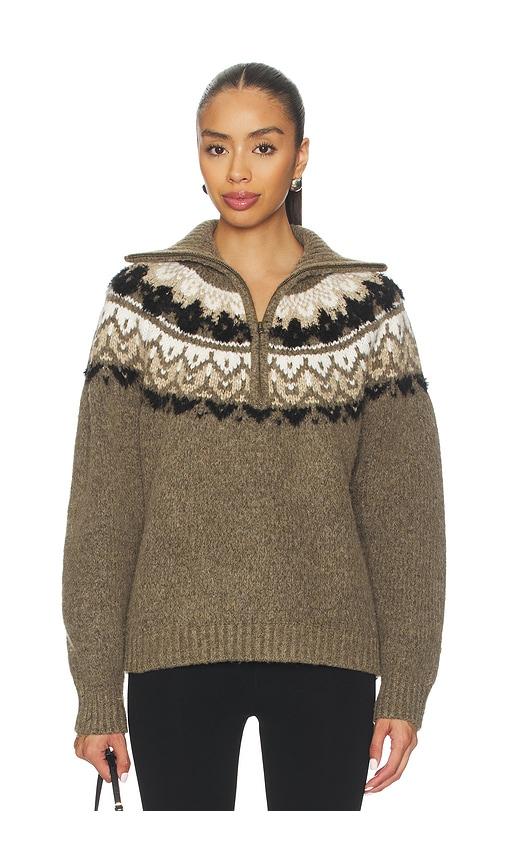Joe's Jeans The Wells Fair Isle Sweater in Taupe by JOE'S JEANS