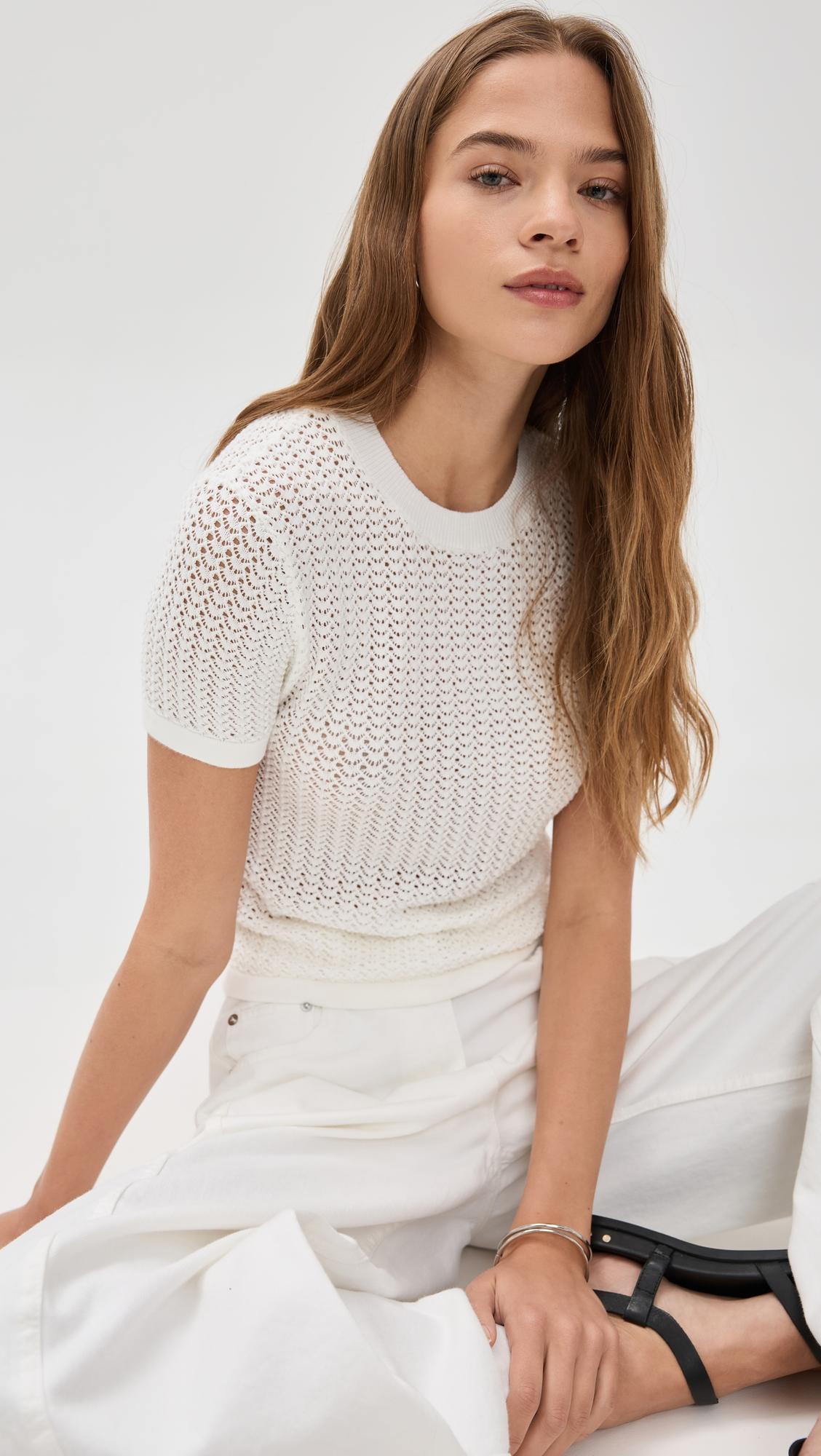 The Crochet Baby Tee by JOE'S JEANS