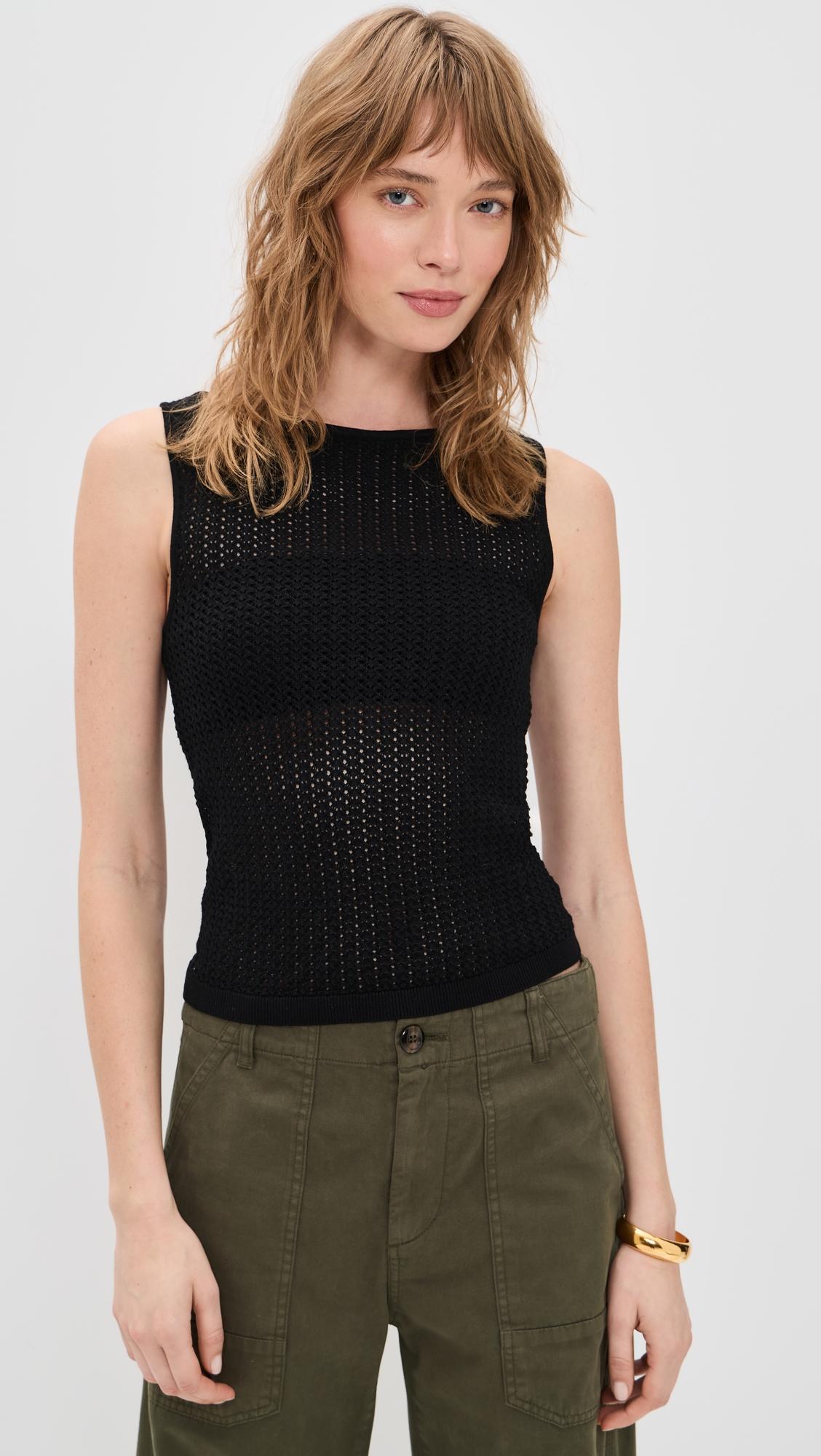 The Crochet Boat Neck Tank by JOE'S JEANS