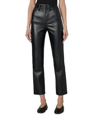 The Lyra Slim Faux Leather Jeans in Black by JOE'S JEANS