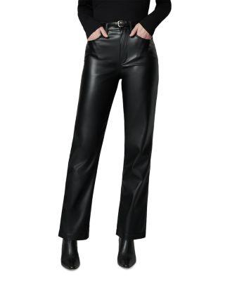 The Margot Faux Leather Straight Jeans in Black by JOE'S JEANS