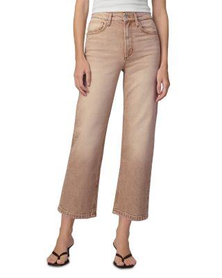 The Margot High Rise Cropped Straight Jeans in Washed Tan by JOE'S JEANS