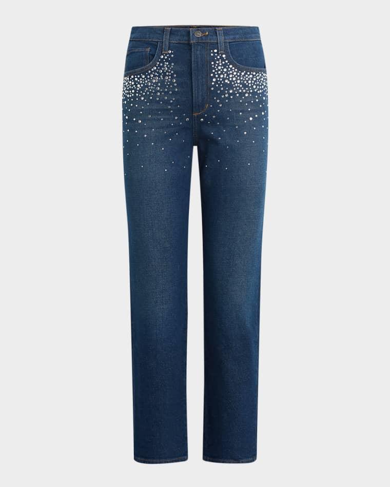 The Margot Slim Straight Crystal-Embellished Jeans by JOE'S JEANS