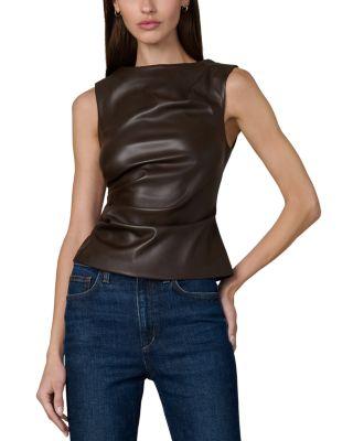 The Meg Faux Leather Top by JOE'S JEANS