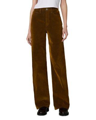 The Mia Wide Leg Flocked Jeans in Bronze Brown by JOE'S JEANS
