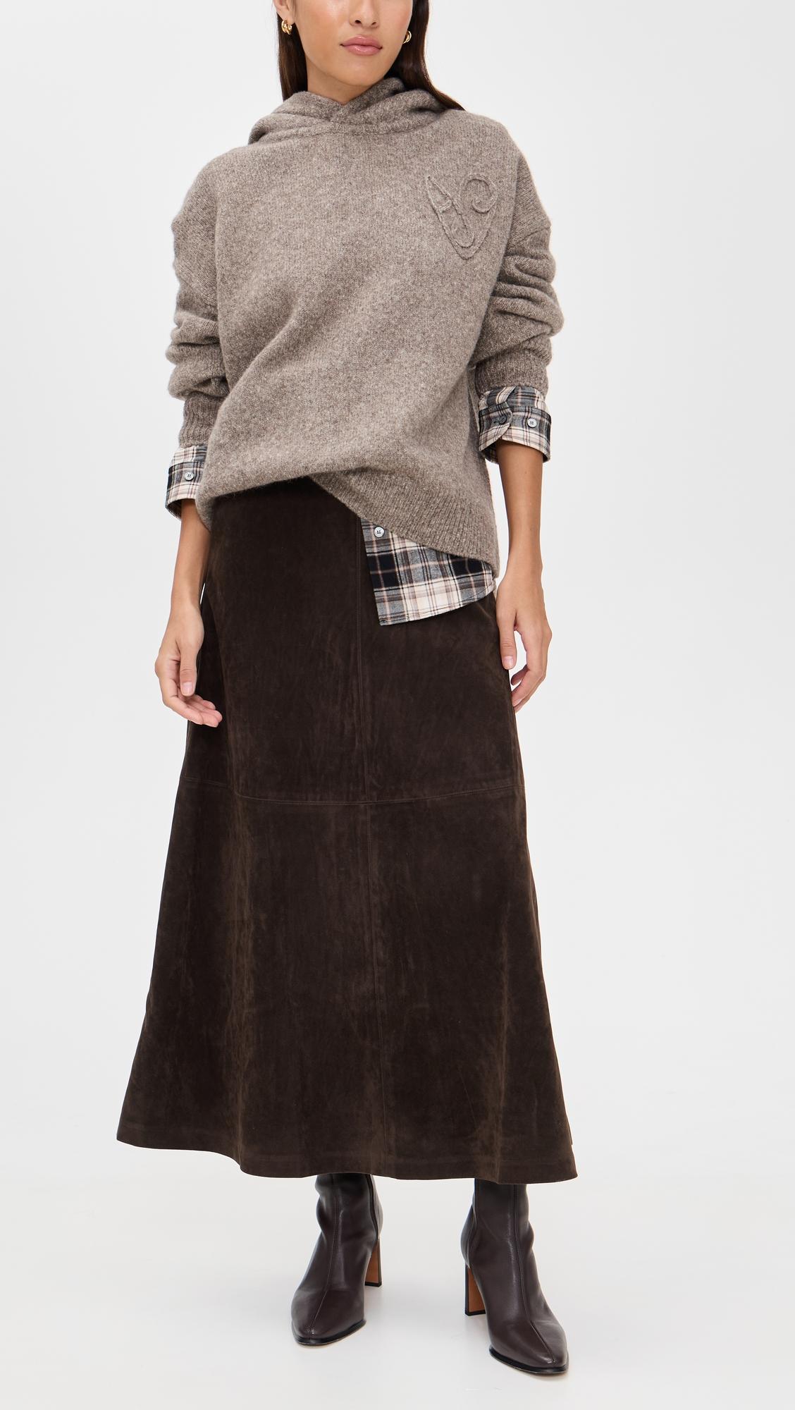 The Tavi Vegan Suede Skirt by JOE'S JEANS