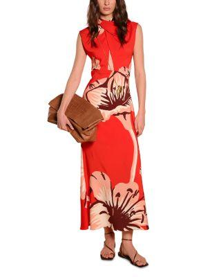 Al Son De Las Astromelias Midi Dress by JOHANNA ORTIZ