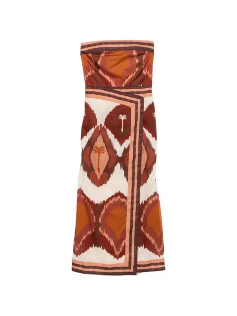 Anciente Peru strapless maxi dress by JOHANNA ORTIZ