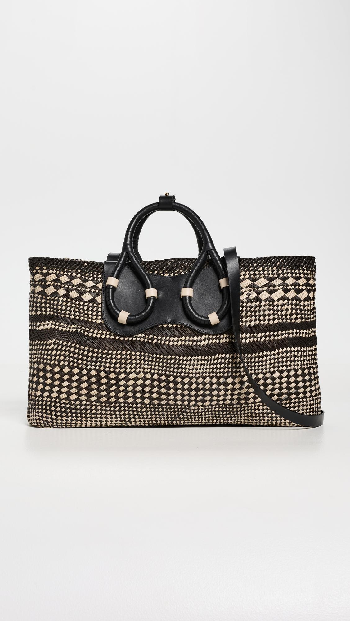 Black Swaying Silhouettes Mini Tote Bag by JOHANNA ORTIZ