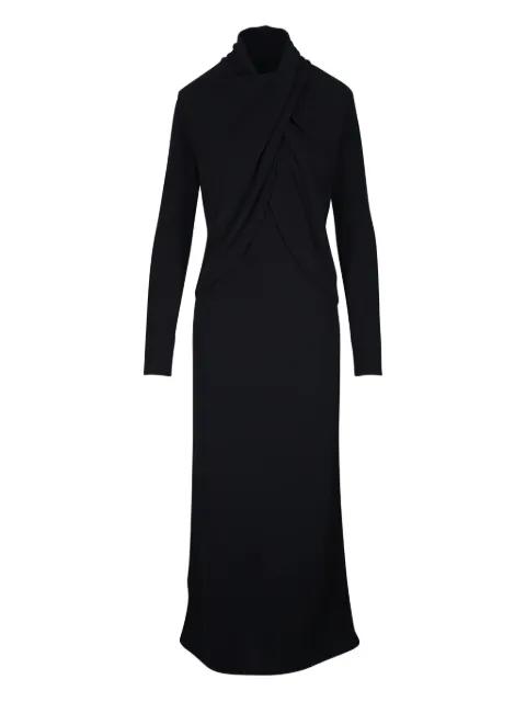 Celestial Silence twisted long-sleeve midi dress by JOHANNA ORTIZ