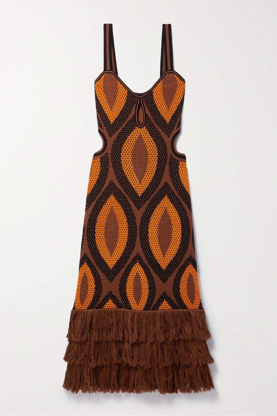 Cultural Roots cutout fringed crocheted Pima cotton maxi dress by JOHANNA ORTIZ Cultural Roots cutout fringed crocheted Pima cotton maxi dress by JOHANNA ORTIZ