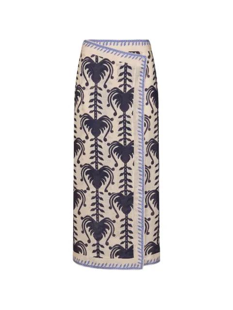 Deep Blue Sea midi skirt by JOHANNA ORTIZ
