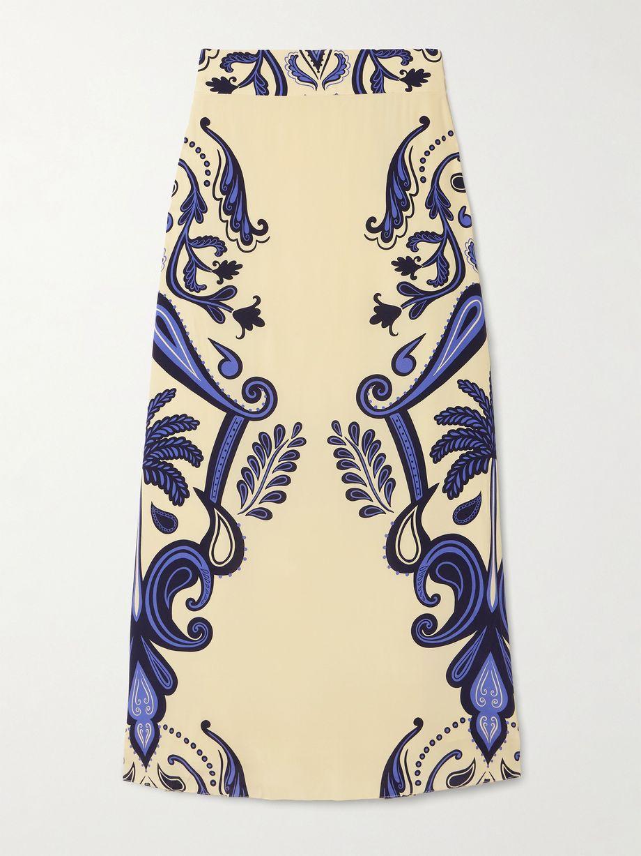 Everywhere printed silk crepe de chine maxi skirt by JOHANNA ORTIZ