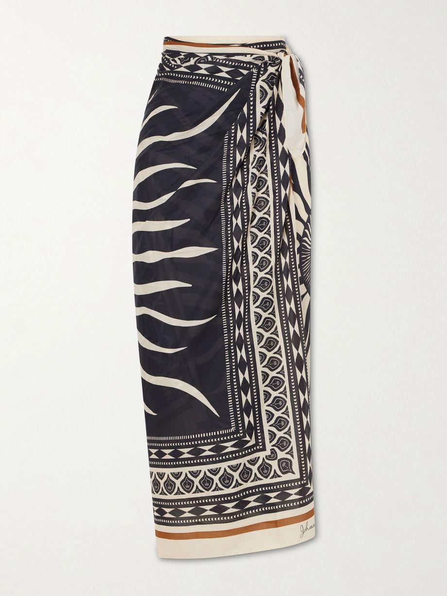 Golden Horizon printed cotton pareo by JOHANNA ORTIZ