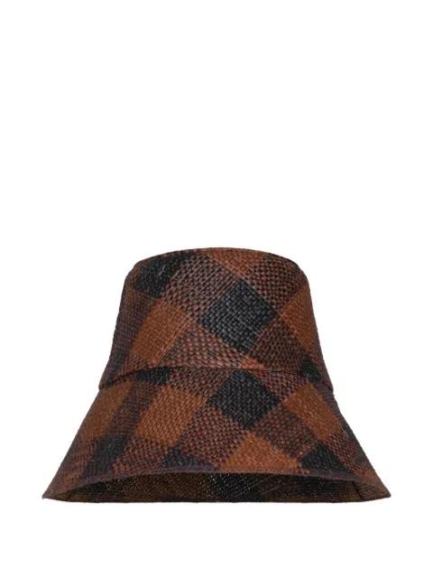 Heaven And Earth checked hat by JOHANNA ORTIZ