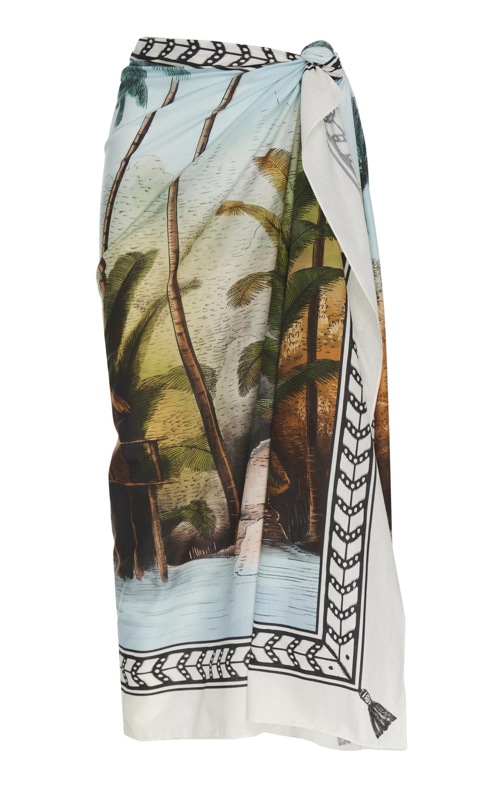 Johanna Ortiz - Caribe Tropical Cotton Pareo - Blue - - Moda Operandi by JOHANNA ORTIZ Johanna Ortiz - Caribe Tropical Cotton Pareo - Blue - - Moda Operandi by JOHANNA ORTIZ