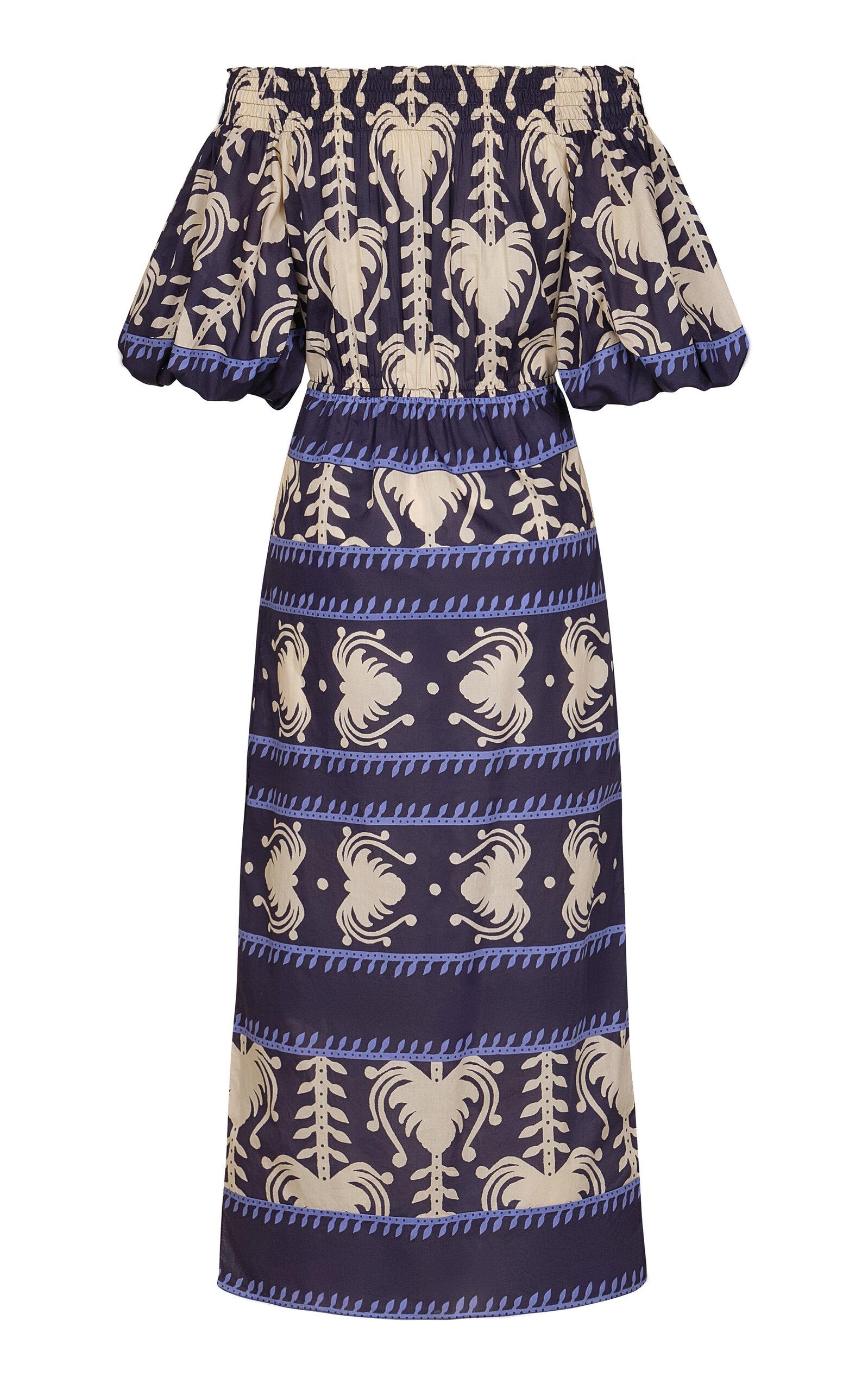 Johanna Ortiz Harbor Hues Off-The-Shoulder Cotton Maxi Dress - Moda Operandi by JOHANNA ORTIZ