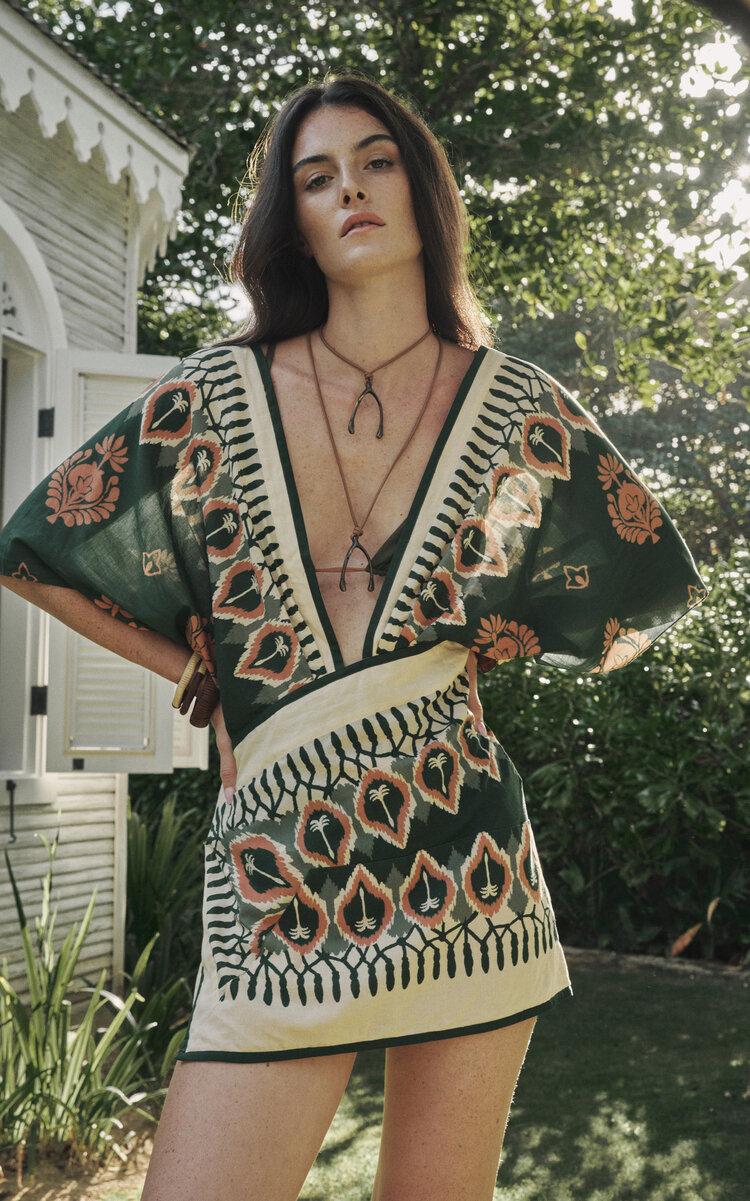 Johanna Ortiz Inundada de Color Printed Cotton Mini Dress - Moda Operandi by JOHANNA ORTIZ