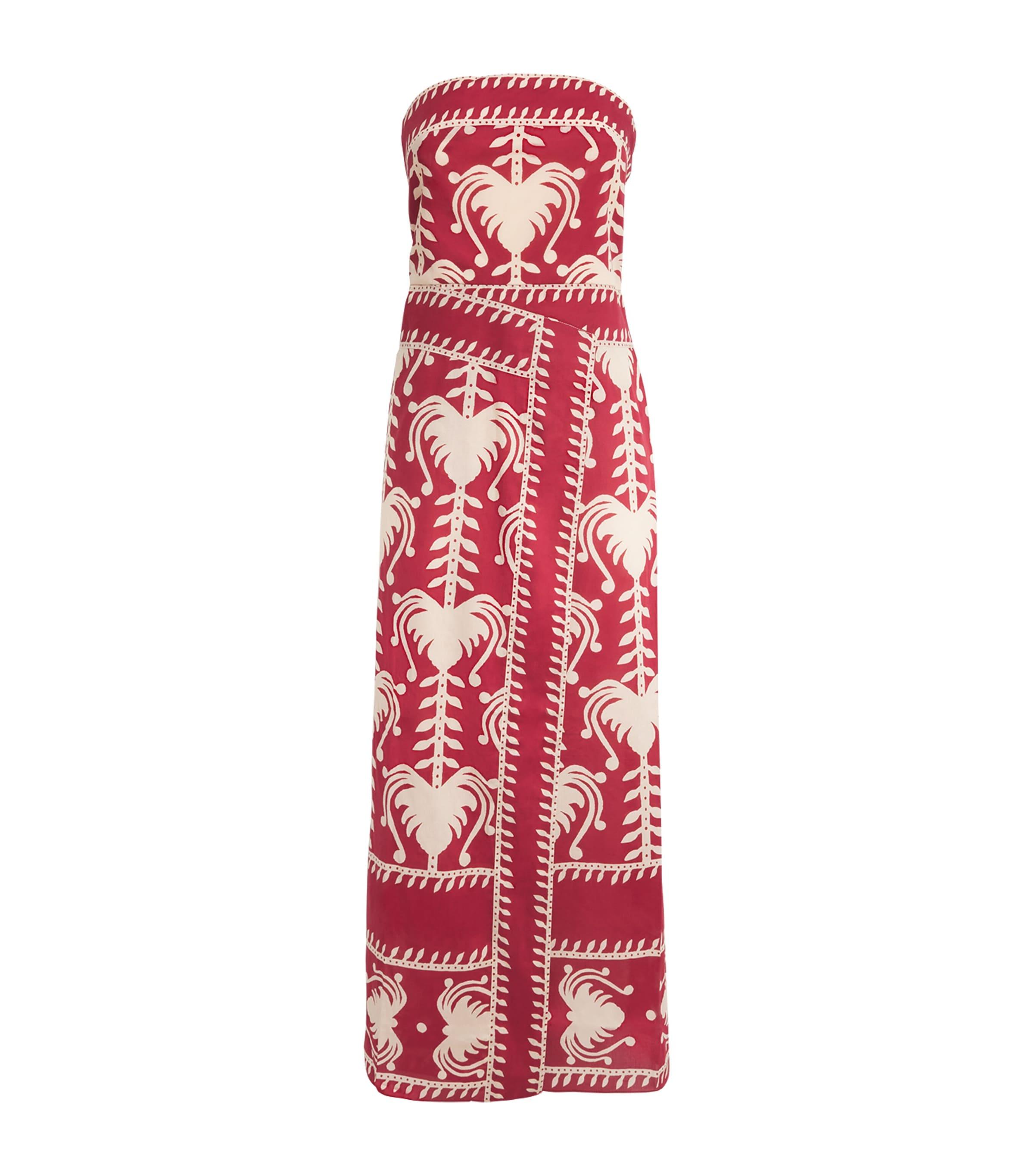 Johanna Ortiz Linen Ancient Peru Midi Dress by JOHANNA ORTIZ