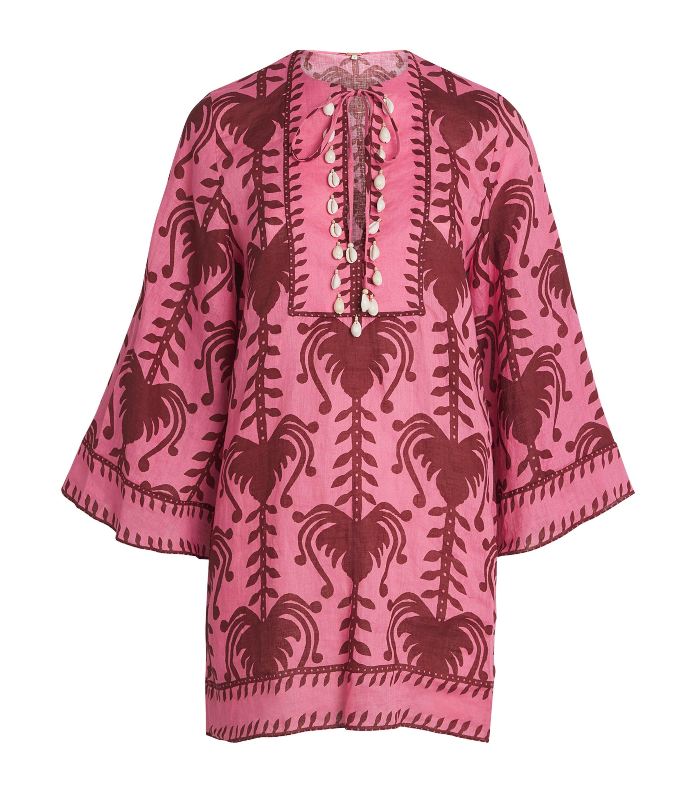Johanna Ortiz Linen Savannah Tunic Mini Dress by JOHANNA ORTIZ