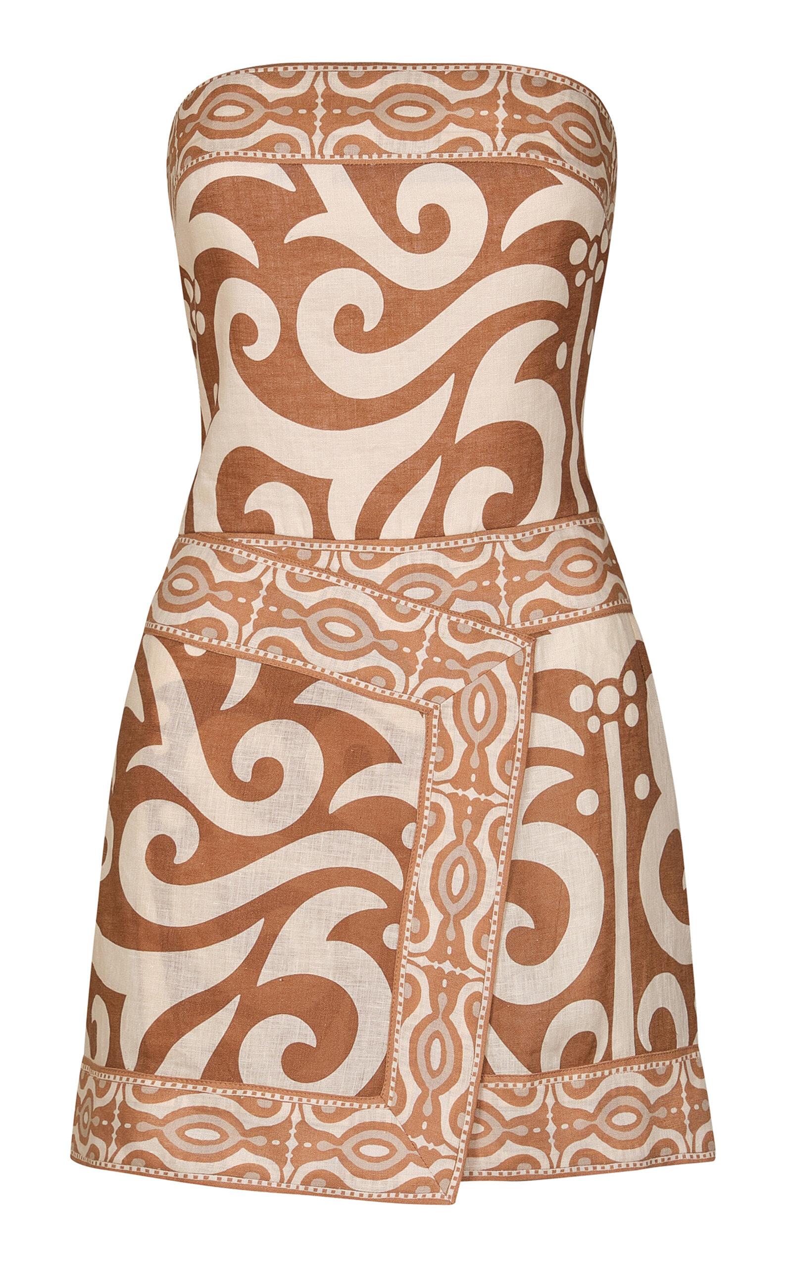 Johanna Ortiz Raíz Ritua Strapless Linen Mini Dress - Moda Operandi by JOHANNA ORTIZ