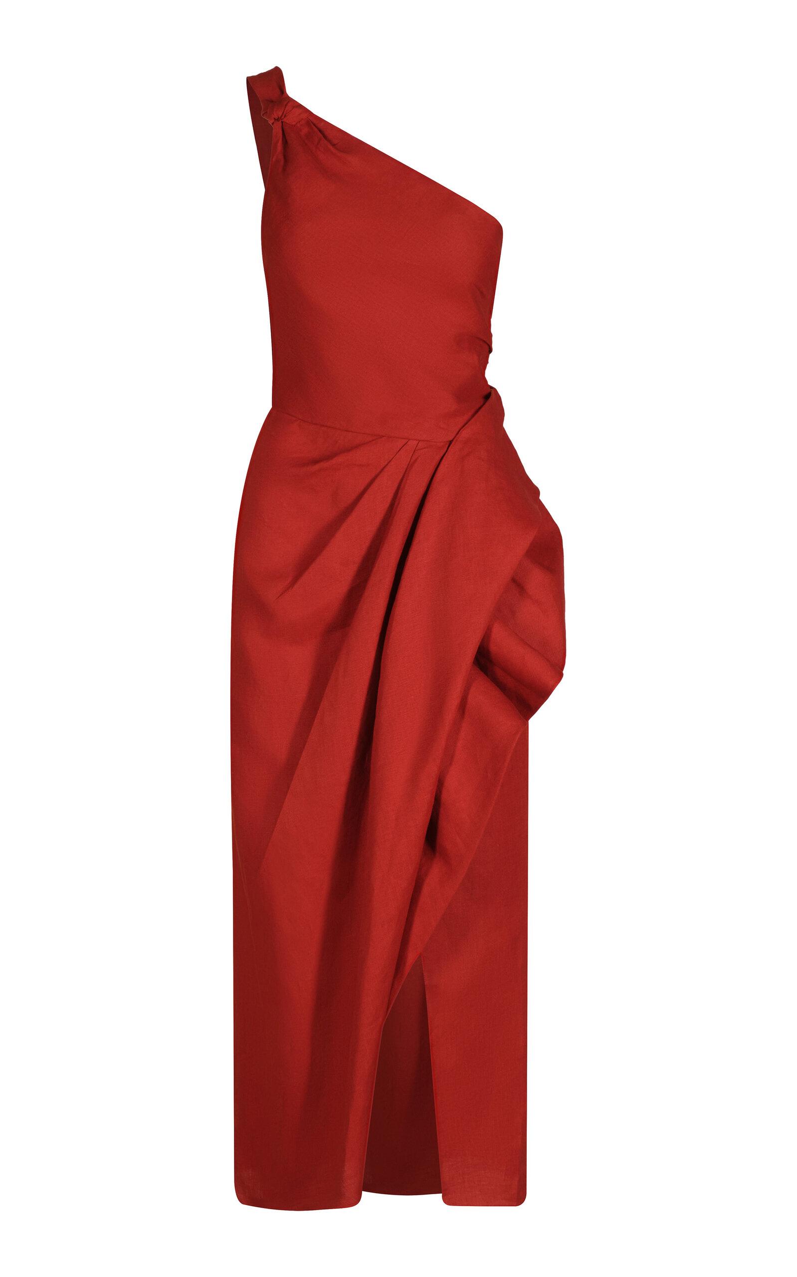 Johanna Ortiz Salsero One-Shoulder Linen Maxi Dress - Moda Operandi by JOHANNA ORTIZ