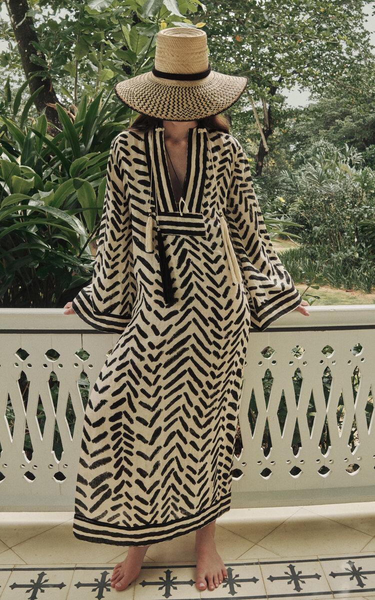 Johanna Ortiz Squared Away Printed Linen Midi Tunic Dress - Moda Operandi by JOHANNA ORTIZ