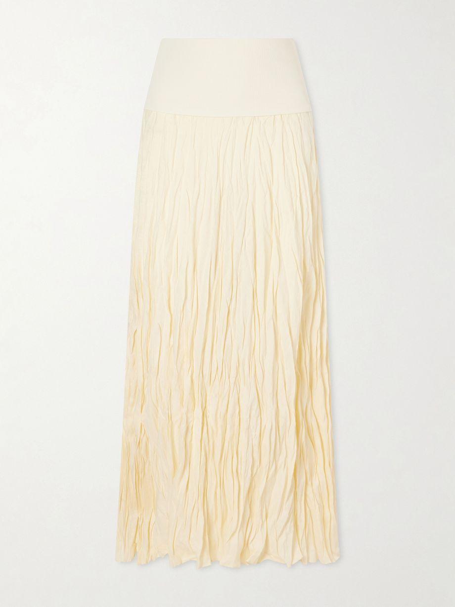 Light and Sound linen-blend jersey maxi skirt by JOHANNA ORTIZ