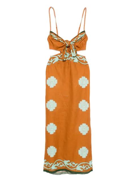 Los Siete Mares midi dress by JOHANNA ORTIZ