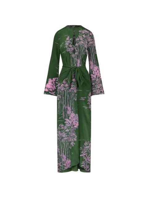 Modern Landscape silk dress by JOHANNA ORTIZ