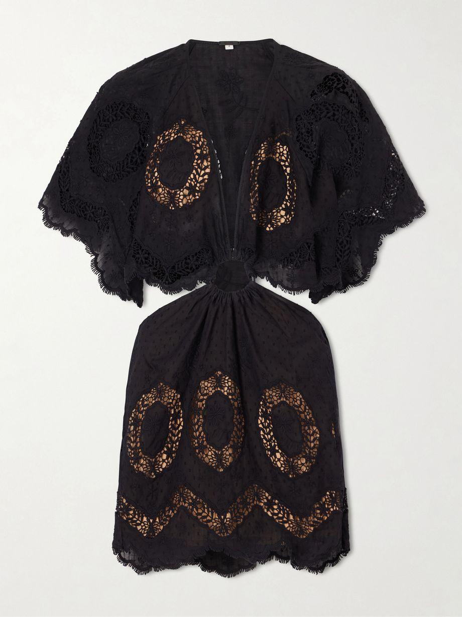 Paradise broderie anglaise cotton mini dress by JOHANNA ORTIZ