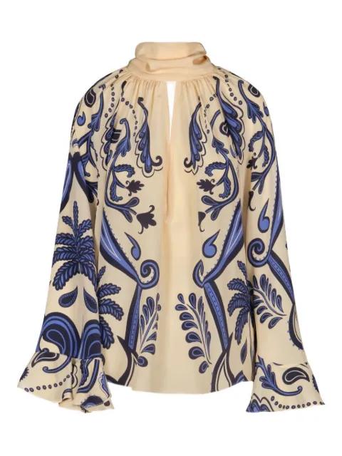 Ritmo Sol ruffled printed blouse by JOHANNA ORTIZ