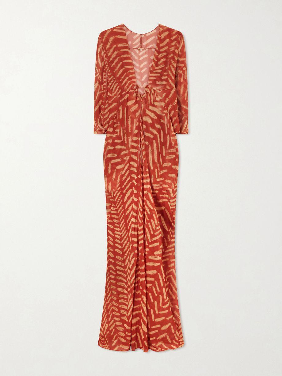 Sensory Tapestry printed recycled georgette coverup by JOHANNA ORTIZ