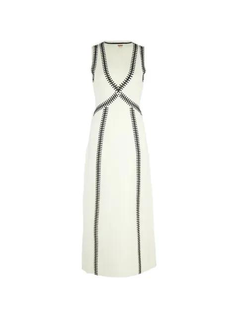 Spiritual V-neck midi dress by JOHANNA ORTIZ