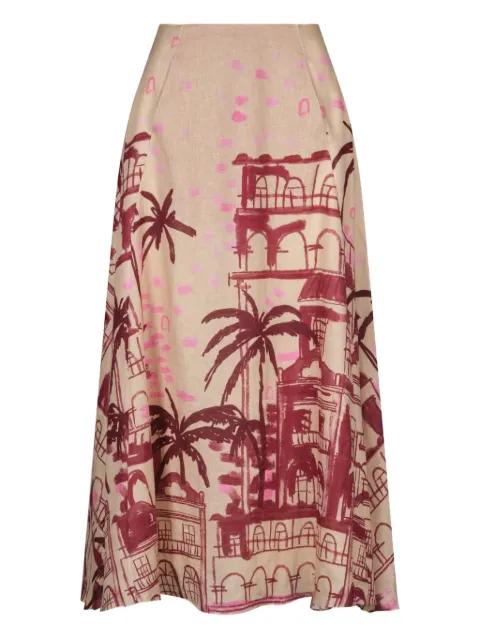 Steps Of Joy printed midi skirt by JOHANNA ORTIZ