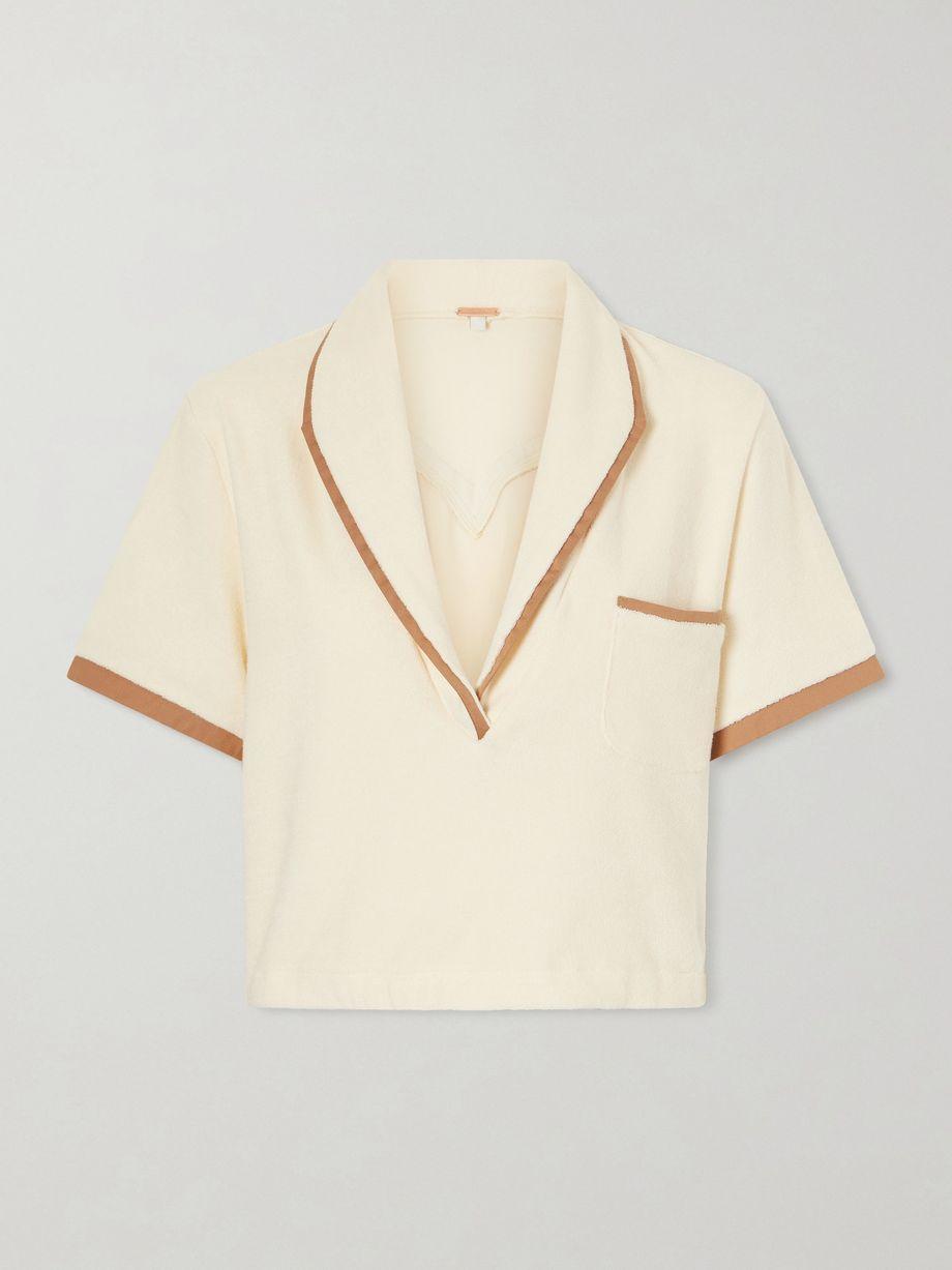 Terry cropped cotton-blend terry top by JOHANNA ORTIZ
