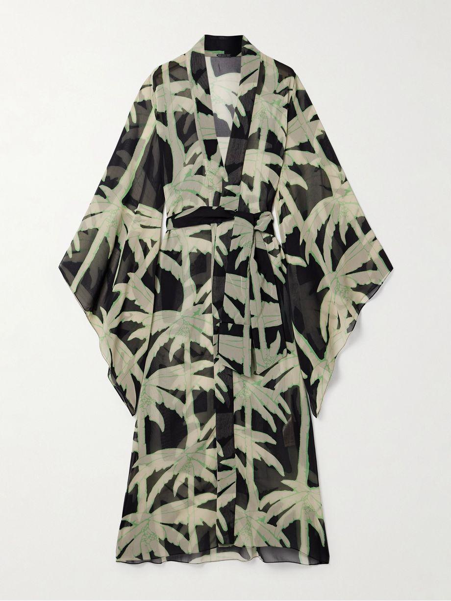 The Passing Storm printed recycled-georgette robe by JOHANNA ORTIZ The Passing Storm printed recycled-georgette robe by JOHANNA ORTIZ