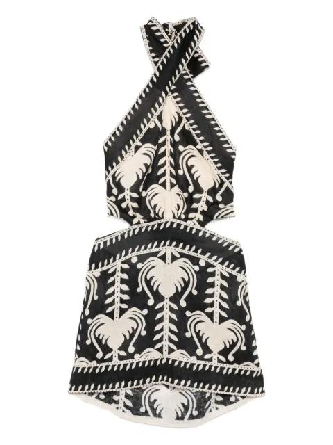 Tide halterneck cut-out mini dress by JOHANNA ORTIZ