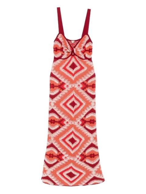 Vintage Affair geometric-pattern midi dress by JOHANNA ORTIZ