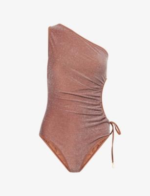 Whispering One-Shoulder Swimsuit by JOHANNA ORTIZ