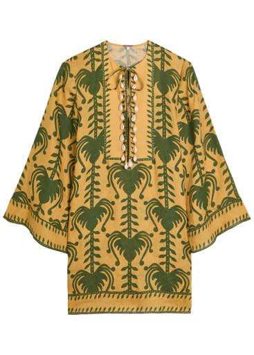 Wild Savannah printed linen tunic by JOHANNA ORTIZ