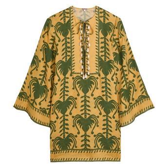 Women's Wild Savannah Linen Tunic by JOHANNA ORTIZ