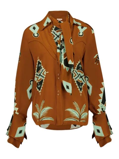 geometric-print V-neck shirt by JOHANNA ORTIZ