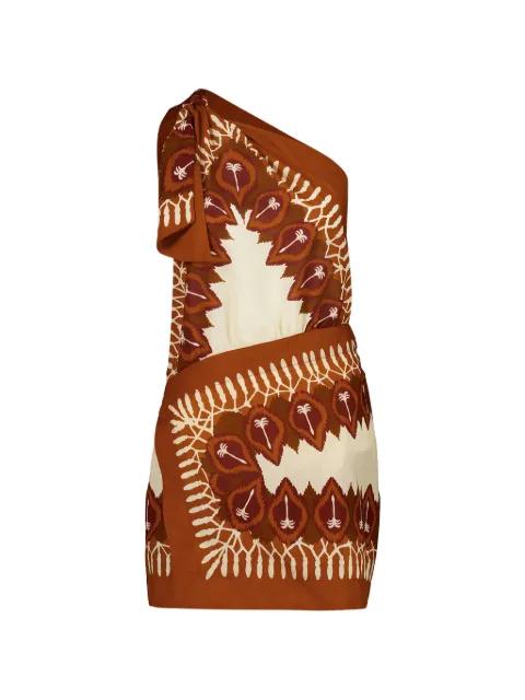one-shoulder printed mini dress by JOHANNA ORTIZ
