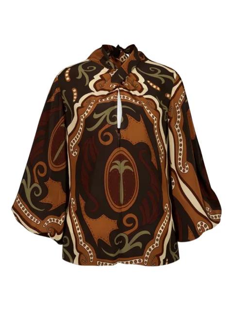 paisley-print high-neck blouse by JOHANNA ORTIZ